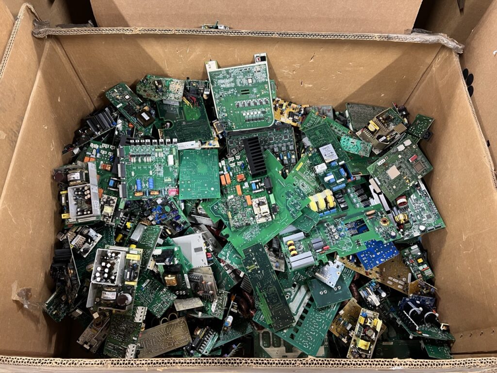 computer parts in a box