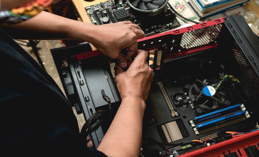 Repairing inside of a computer