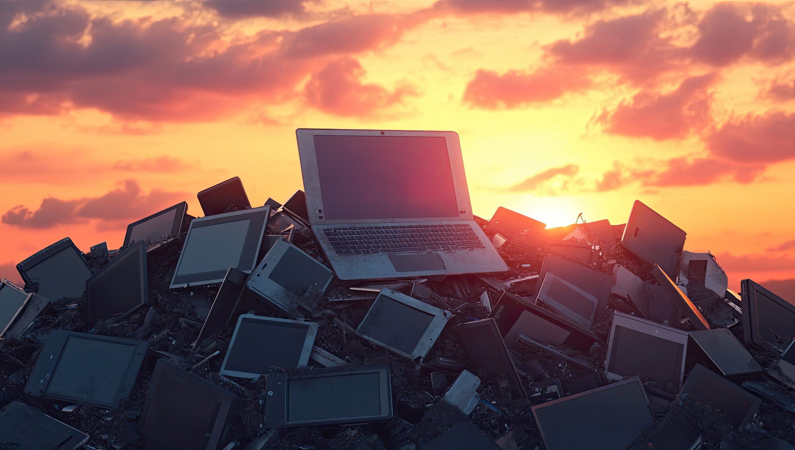 A bunch of laptops-showing what happens when you don't practice asset recovery